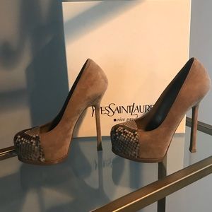Yves Saint Laurent | Shoes | Ysl Nude Suede Pumps | Poshmark